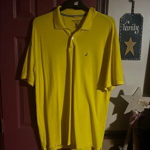 Nautica Men's Bright Yellow Short-Sleeve Polo